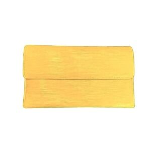 Authentic Louis Vuitton Epi Porte Tresor International Wallet Yellow tri fold